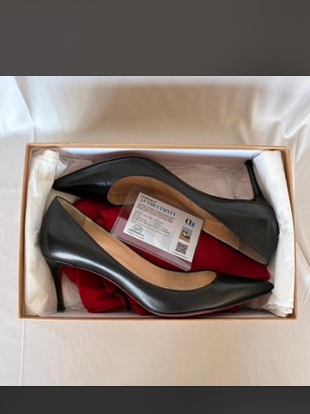 Christian Louboutin Black Patent Pointed-Toe Pumps